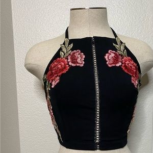 Black Rose forever 21 crop top